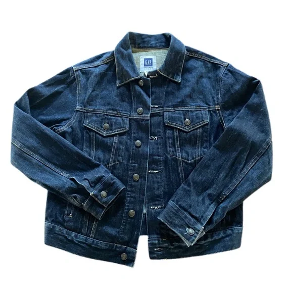 ❌SOLD❌ Gap dark wash denim jacket size extra small - Picture 3 of 7